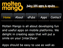 Tablet Screenshot of moltenmango.com